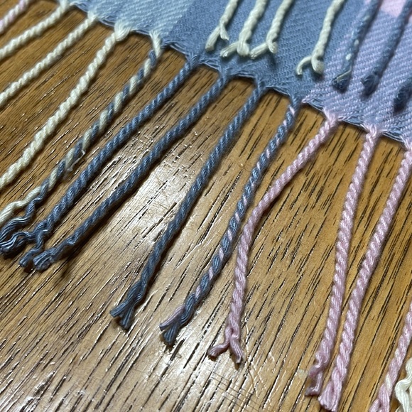 COACH Vintage Check Plaid Wool Cashmere Fringe Scarf - Picture 8 of 8